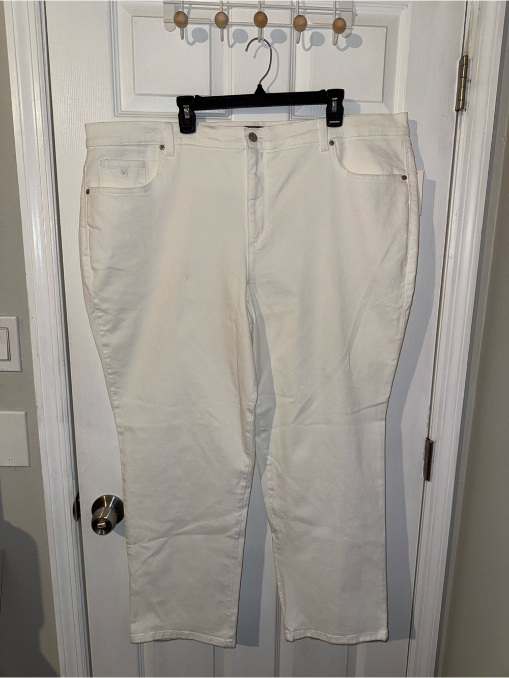 Gloria Vanderbilt Amanda Women’s White Jeans Size 24W Plus Pants Stretch NWT